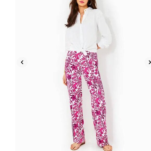 Lilly Pulitzer Grenada UPF 50 + Knit Pant Lil Escape Plan ChillyLilly- XS - Picture 3 of 17